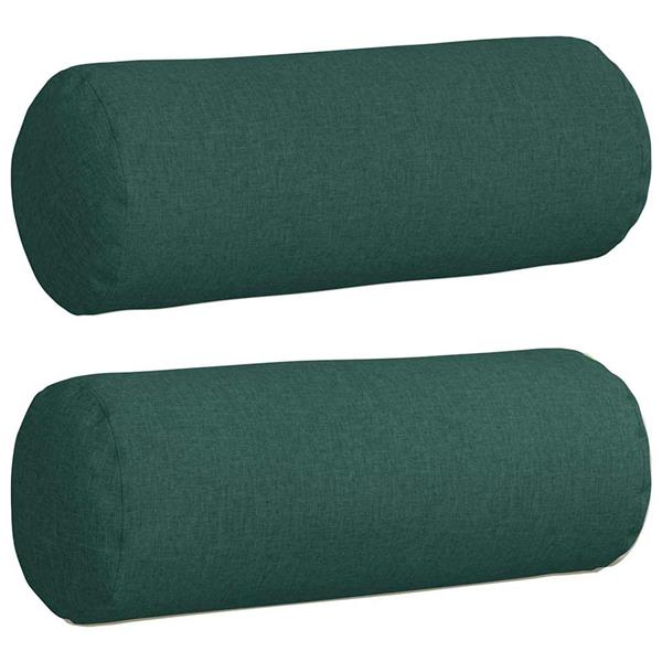 Grote foto vidaxl bolster kussens 2 pcs donkergroen 25 x 70 cm stof huis en inrichting woningdecoratie