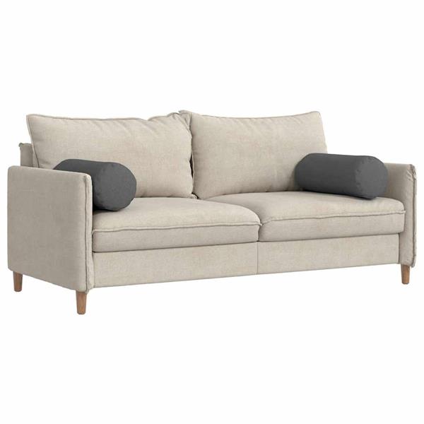 Grote foto vidaxl bolster kussens 2 pcs donkergrijs 25 x 70 cm stof huis en inrichting woningdecoratie