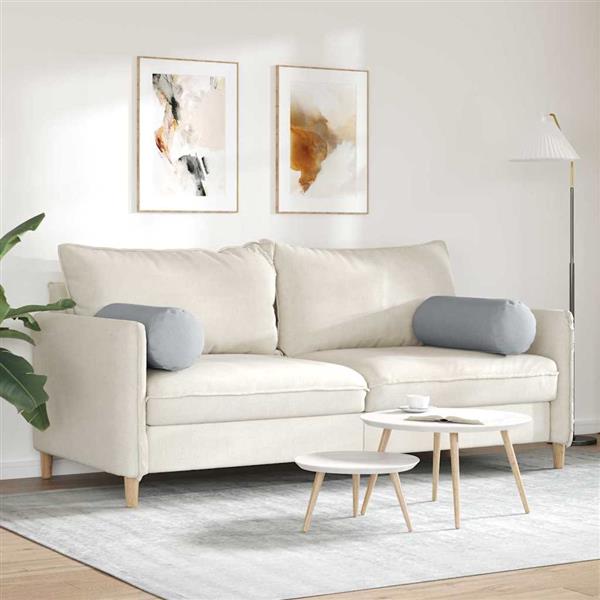 Grote foto vidaxl bolster kussens 2 pcs lichtgrijs 25 x 70 cm stof huis en inrichting woningdecoratie
