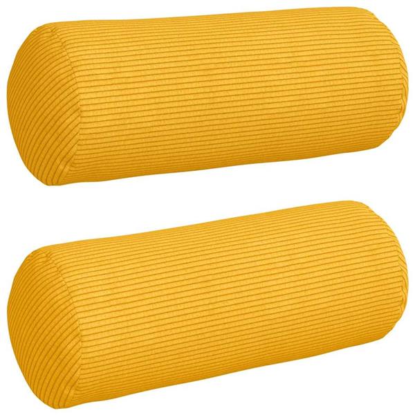 Grote foto vidaxl bolster kussens 2 pcs lichtgeel 15 x 40 cm katoen stof huis en inrichting woningdecoratie