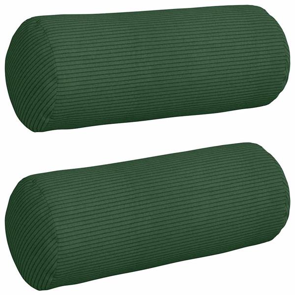 Grote foto vidaxl bolster kussens 2 pcs donkergroen 15 x 40 cm katoen stof huis en inrichting woningdecoratie