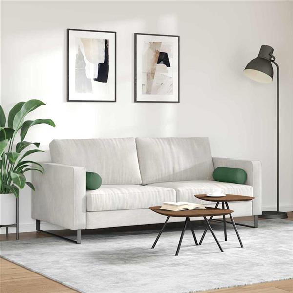 Grote foto vidaxl bolster kussens 2 pcs donkergroen 15 x 40 cm katoen stof huis en inrichting woningdecoratie
