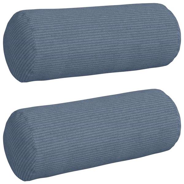 Grote foto vidaxl bolster kussens 2 pcs blauw 15 x 40 cm katoen stof huis en inrichting woningdecoratie