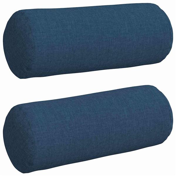 Grote foto vidaxl bolster kussens 2 pcs blauw 15 x 40 cm stof huis en inrichting woningdecoratie