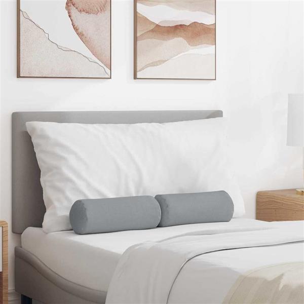 Grote foto vidaxl bolster kussens 2 pcs lichtgrijs 15 x 40 cm stof huis en inrichting woningdecoratie