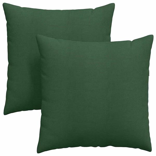 Grote foto vidaxl sofa kussens 2 pcs donkergroen 80 x 80 cm katoen stof huis en inrichting woningdecoratie