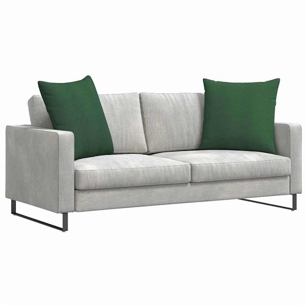 Grote foto vidaxl sofa kussens 2 pcs donkergroen 80 x 80 cm katoen stof huis en inrichting woningdecoratie