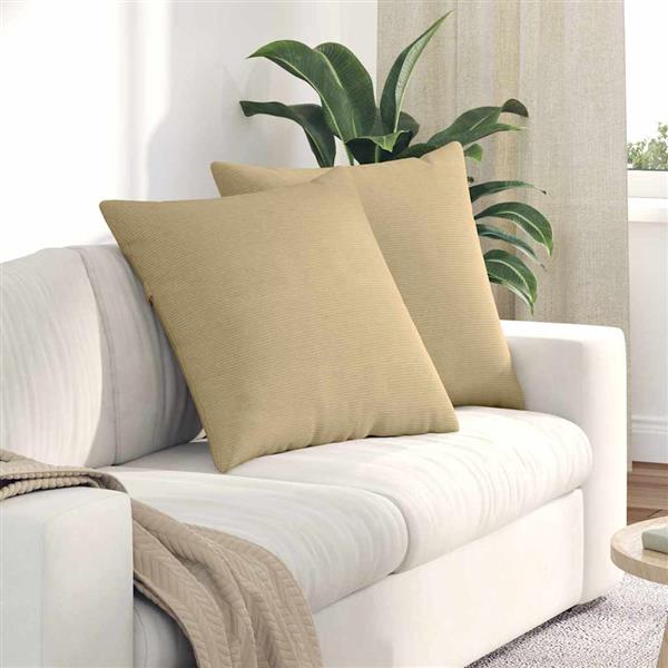 Grote foto vidaxl sofa kussens 2 pcs grijs groen 80 x 80 cm katoen stof huis en inrichting woningdecoratie