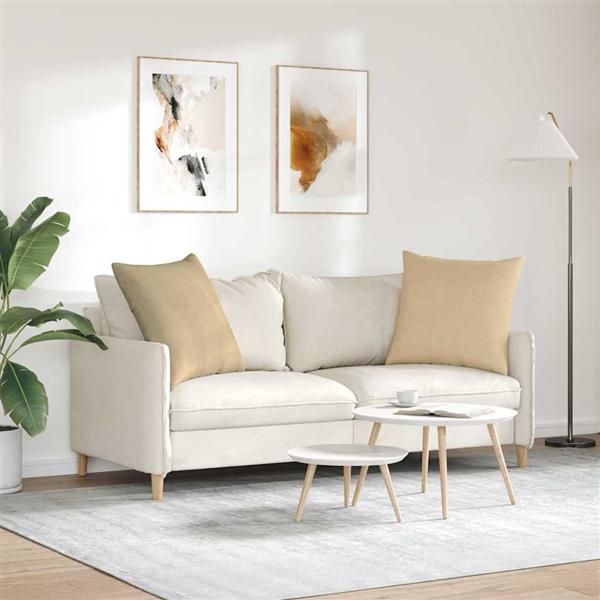Grote foto vidaxl sofa kussens 2 pcs grijs groen 80 x 80 cm katoen stof huis en inrichting woningdecoratie