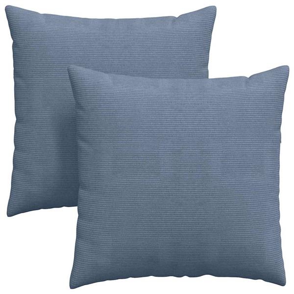 Grote foto vidaxl sofa kussens 2 pcs blauw 80 x 80 cm katoen stof huis en inrichting woningdecoratie