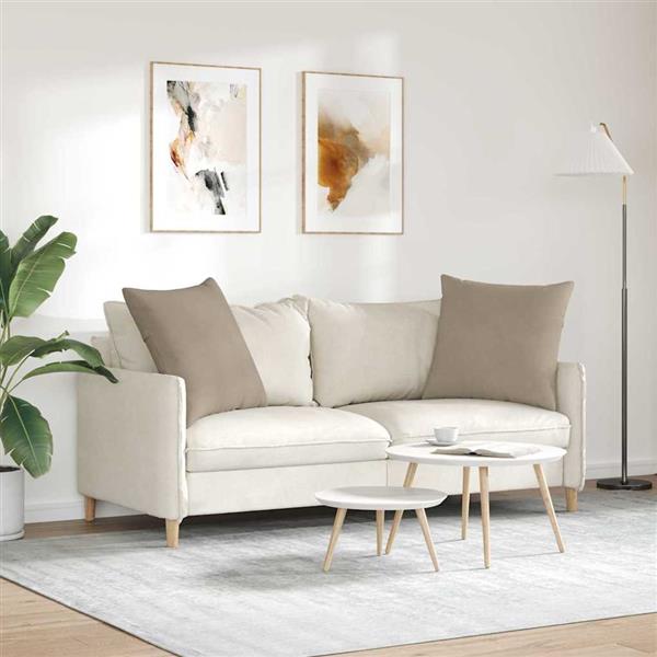 Grote foto vidaxl sofa kussens 2 pcs taupe 80 x 80 cm stof huis en inrichting woningdecoratie