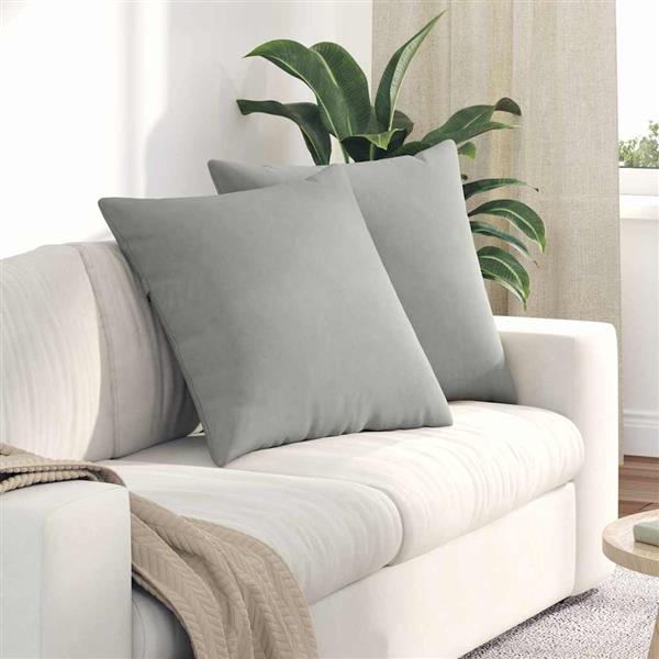 Grote foto vidaxl sofa kussens 2 pcs lichtgrijs 80 x 80 cm stof huis en inrichting woningdecoratie