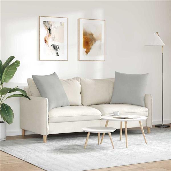 Grote foto vidaxl sofa kussens 2 pcs lichtgrijs 80 x 80 cm stof huis en inrichting woningdecoratie