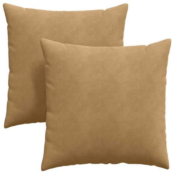 Grote foto vidaxl sofa kussens 2 pcs bruin 80 x 80 cm katoen stof huis en inrichting woningdecoratie