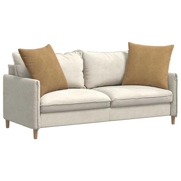 Grote foto vidaxl sofa kussens 2 pcs bruin 80 x 80 cm katoen stof huis en inrichting woningdecoratie