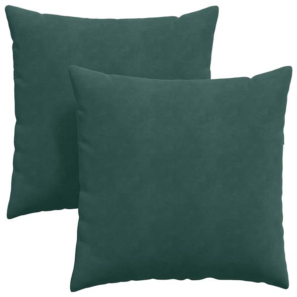 Grote foto vidaxl sofa kussens 2 pcs donkergroen 80 x 80 cm katoen stof huis en inrichting woningdecoratie