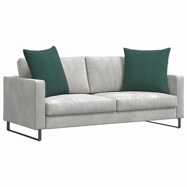 Grote foto vidaxl sofa kussens 2 pcs donkergroen 80 x 80 cm katoen stof huis en inrichting woningdecoratie