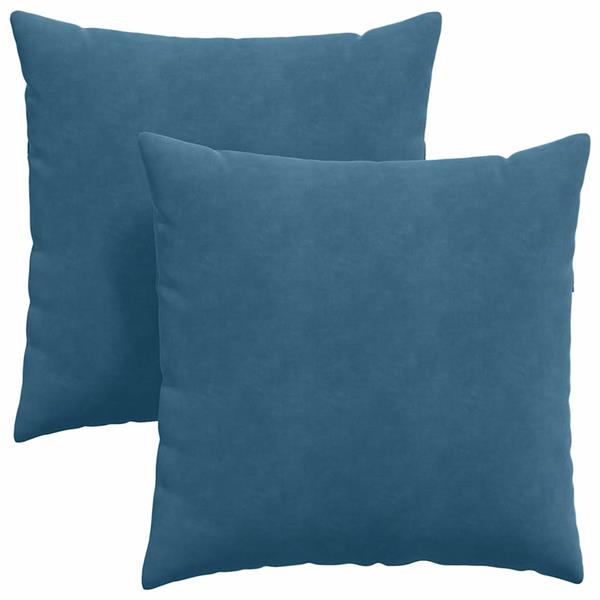 Grote foto vidaxl sofa kussens 2 pcs blauw 80 x 80 cm katoen stof huis en inrichting woningdecoratie