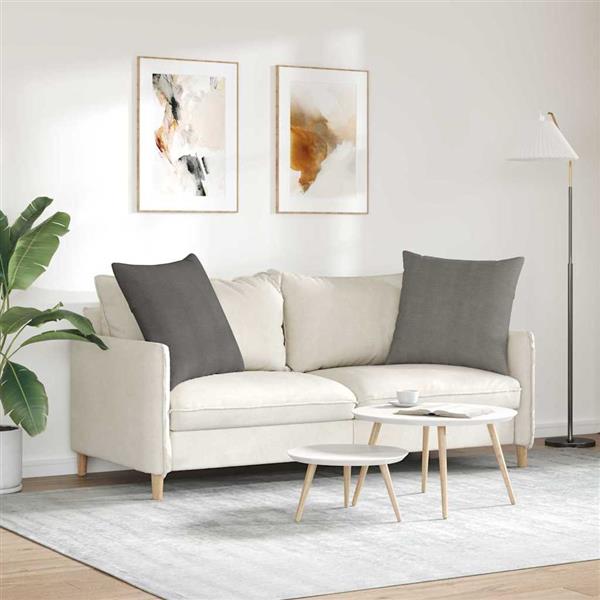 Grote foto vidaxl sofa kussens 2 pcs lichtgrijs 60 x 60 cm katoen stof huis en inrichting woningdecoratie