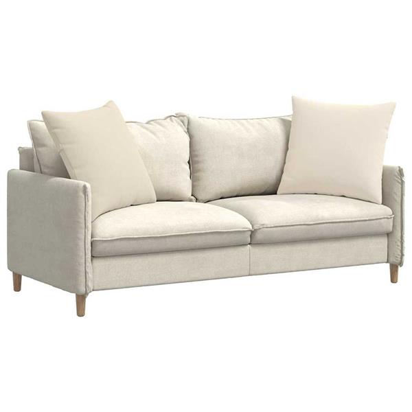 Grote foto vidaxl sofa kussens 2 pcs beige 60 x 60 cm stof huis en inrichting woningdecoratie