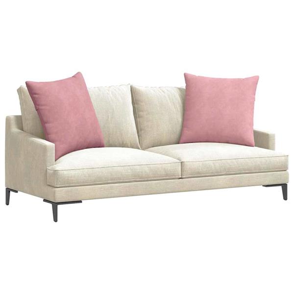 Grote foto vidaxl sofa kussens 2 pcs roze 60 x 60 cm katoen stof huis en inrichting woningdecoratie