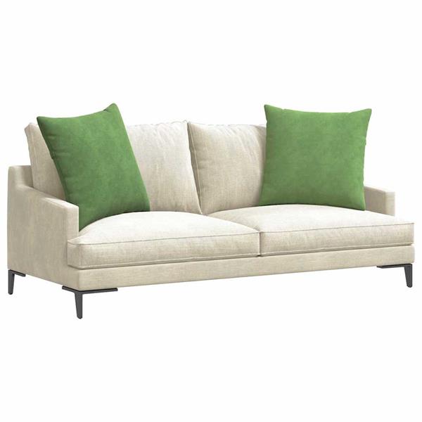 Grote foto vidaxl sofa kussens 2 pcs lichtgroen 60 x 60 cm katoen stof huis en inrichting woningdecoratie