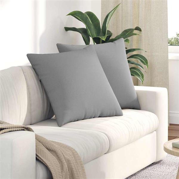 Grote foto vidaxl sofa kussens 2 pcs grijs 60 x 60 cm stof huis en inrichting woningdecoratie