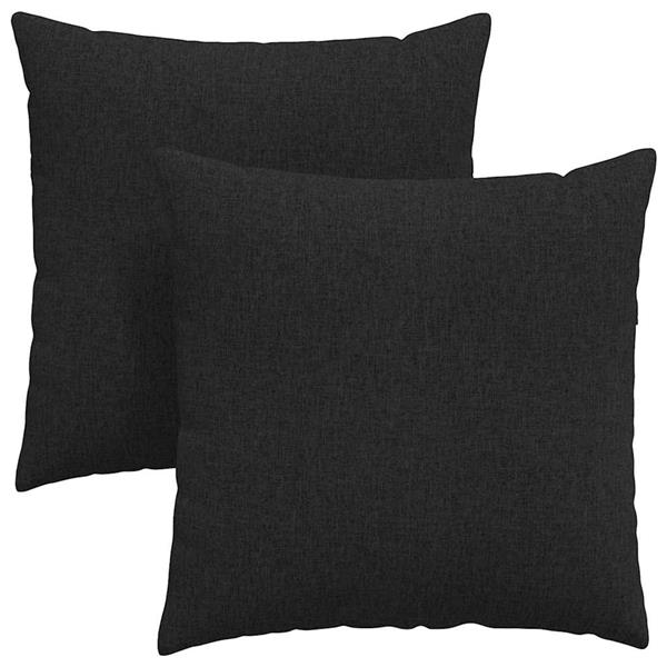 Grote foto vidaxl sofa kussens 2 pcs zwart 60 x 60 cm stof huis en inrichting woningdecoratie