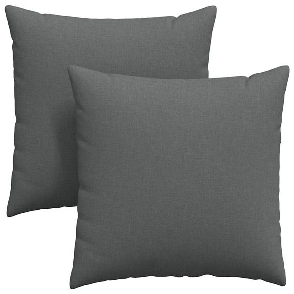 Grote foto vidaxl sofa kussens 2 pcs donkergrijs 60 x 60 cm stof huis en inrichting woningdecoratie