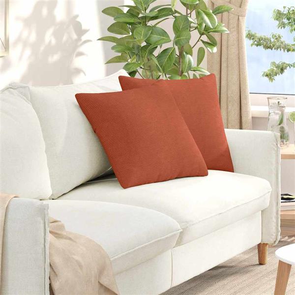 Grote foto vidaxl sofa kussens 2 pcs rood oranje 50 x 50 cm katoen stof huis en inrichting woningdecoratie