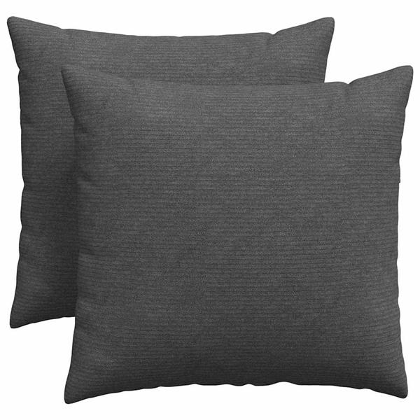 Grote foto vidaxl sofa kussens 2 pcs donkergrijs 50 x 50 cm katoen stof huis en inrichting woningdecoratie
