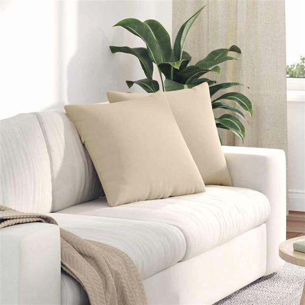 Grote foto vidaxl sofa kussens 2 pcs cr me 50 x 50 cm stof huis en inrichting woningdecoratie