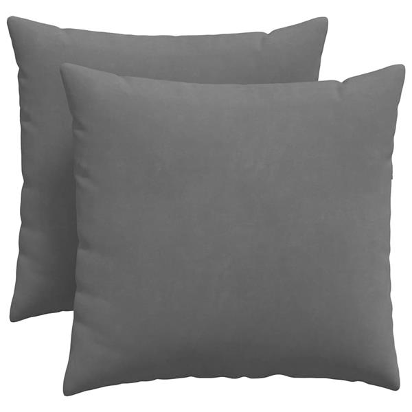 Grote foto vidaxl sofa kussens 2 pcs donkergrijs 50 x 50 cm stof huis en inrichting woningdecoratie