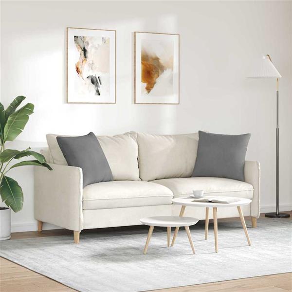 Grote foto vidaxl sofa kussens 2 pcs donkergrijs 50 x 50 cm stof huis en inrichting woningdecoratie