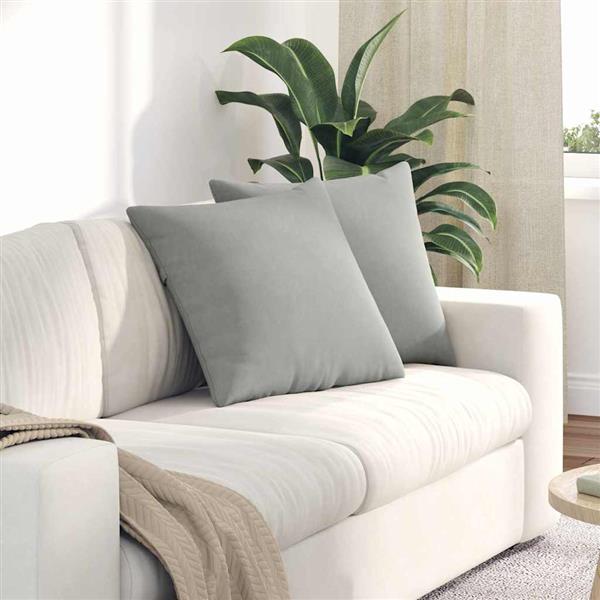 Grote foto vidaxl sofa kussens 2 pcs lichtgrijs 50 x 50 cm stof huis en inrichting woningdecoratie