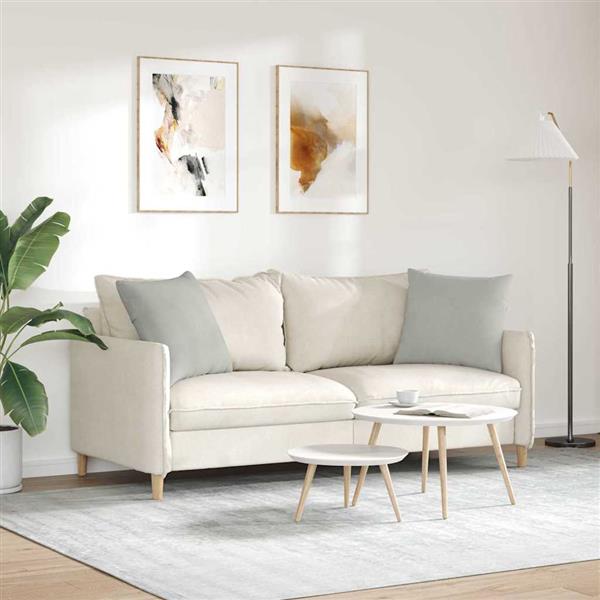 Grote foto vidaxl sofa kussens 2 pcs lichtgrijs 50 x 50 cm stof huis en inrichting woningdecoratie