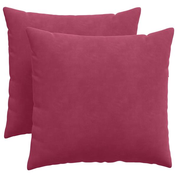 Grote foto vidaxl sofa kussens 2 pcs wijnrood 50 x 50 cm katoen stof huis en inrichting woningdecoratie