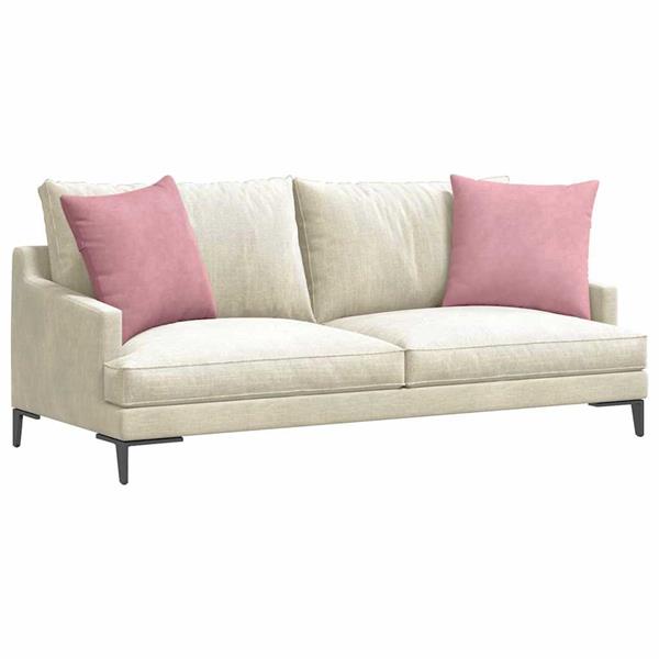 Grote foto vidaxl sofa kussens 2 pcs roze 50 x 50 cm katoen stof huis en inrichting woningdecoratie