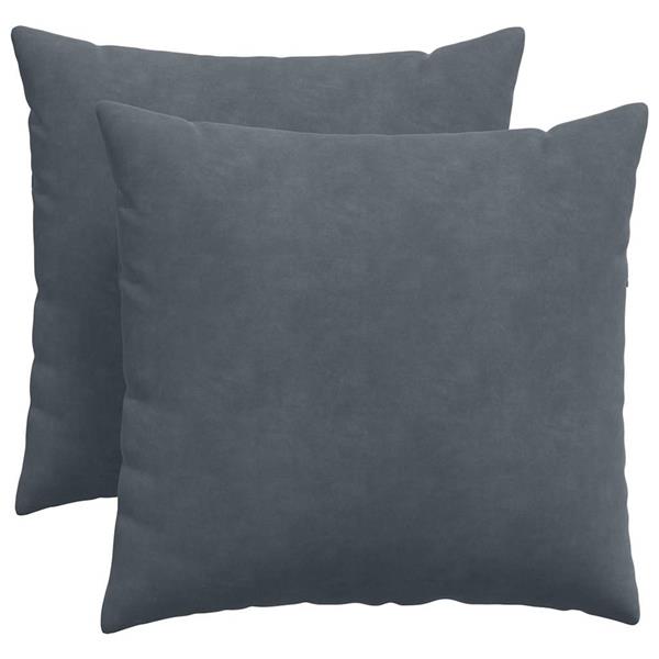 Grote foto vidaxl sofa kussens 2 pcs donkergrijs 50 x 50 cm katoen stof huis en inrichting woningdecoratie