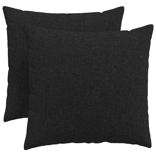 Grote foto vidaxl sofa kussens 2 pcs zwart 50 x 50 cm stof huis en inrichting woningdecoratie