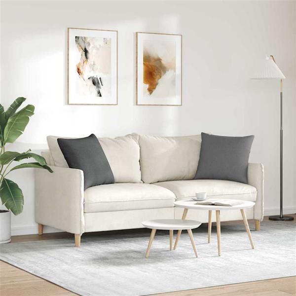 Grote foto vidaxl sofa kussens 2 pcs donkergrijs 50 x 50 cm stof huis en inrichting woningdecoratie