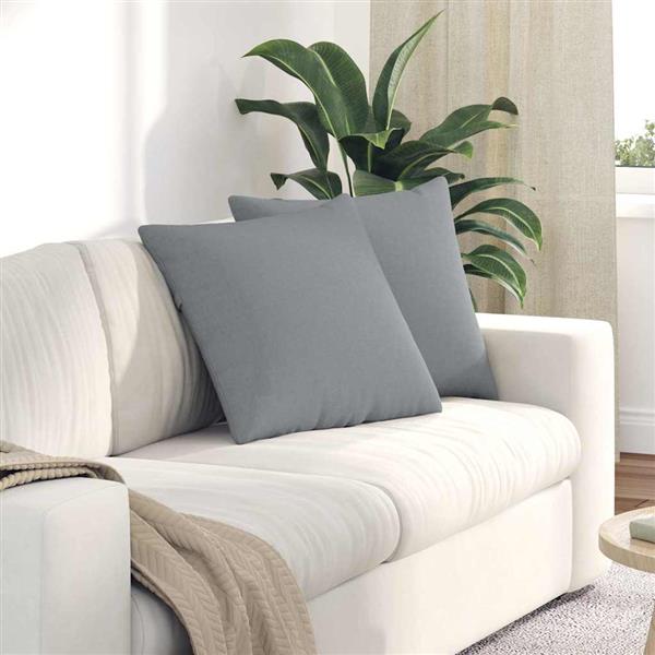 Grote foto vidaxl sofa kussens 2 pcs lichtgrijs 50 x 50 cm stof huis en inrichting woningdecoratie