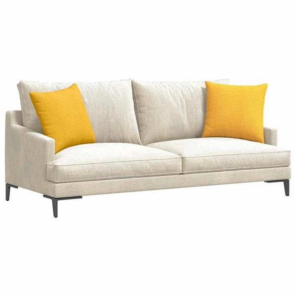 Grote foto vidaxl sofa kussens 2 pcs lichtgeel 45 x 45 cm katoen stof huis en inrichting woningdecoratie