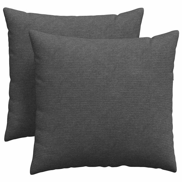 Grote foto vidaxl sofa kussens 2 pcs donkergrijs 45 x 45 cm katoen stof huis en inrichting woningdecoratie