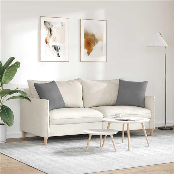 Grote foto vidaxl sofa kussens 2 pcs donkergrijs 45 x 45 cm stof huis en inrichting woningdecoratie