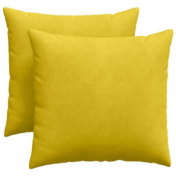 Grote foto vidaxl sofa kussens 2 pcs geel 45 x 45 cm katoen stof huis en inrichting woningdecoratie