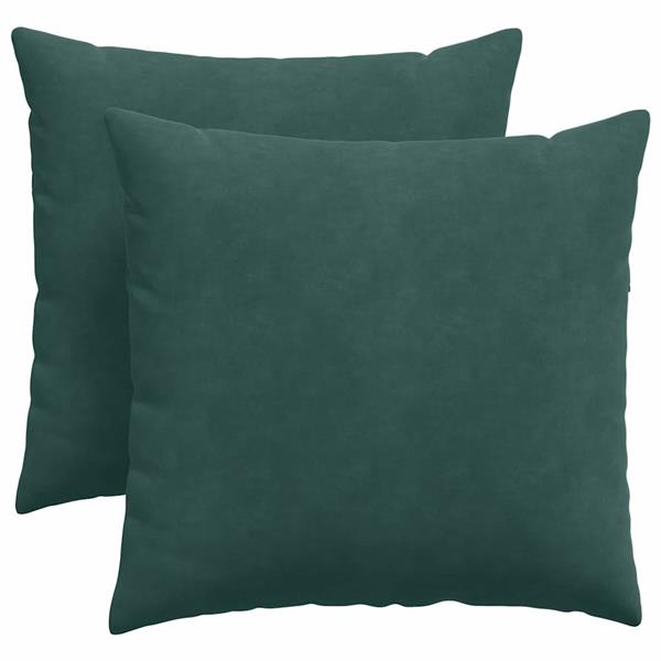Grote foto vidaxl sofa kussens 2 pcs donkergroen 45 x 45 cm katoen stof huis en inrichting woningdecoratie
