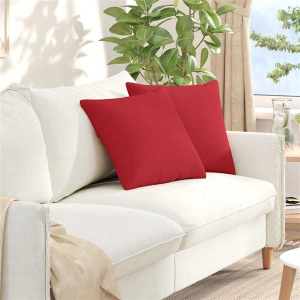 Grote foto vidaxl sofa kussens 2 pcs rood 45 x 45 cm stof huis en inrichting woningdecoratie
