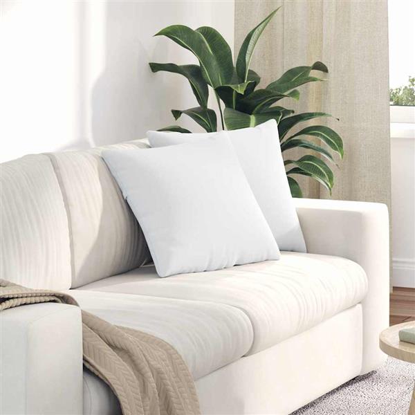 Grote foto vidaxl sofa kussens 2 pcs wit 45 x 45 cm stof huis en inrichting woningdecoratie