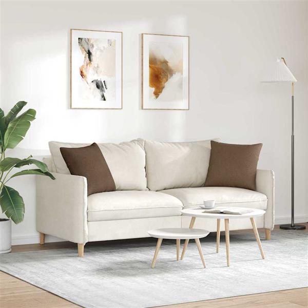 Grote foto vidaxl sofa kussens 2 pcs bruin 45 x 45 cm stof huis en inrichting woningdecoratie